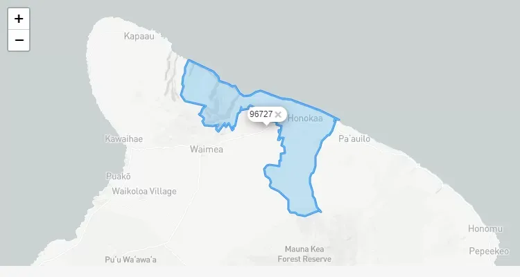 Código Postal HAWAII city AHUALOA - zip code Estados Unidos USA
