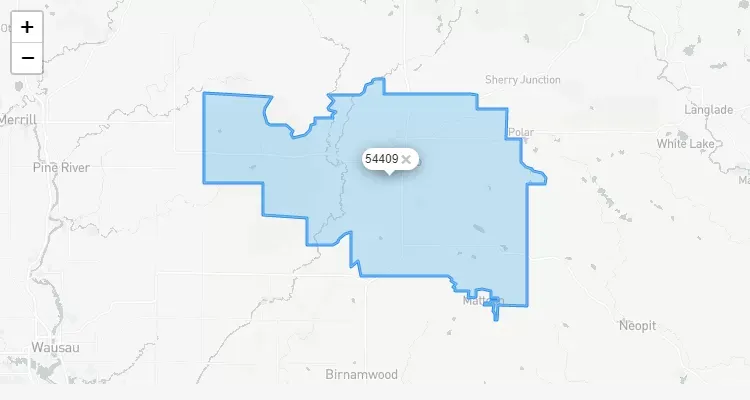 Código Postal WISCONSIN city ANTIGO - zip code Estados Unidos USA