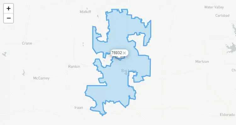 Código Postal TEXAS city BEST - zip code Estados Unidos USA