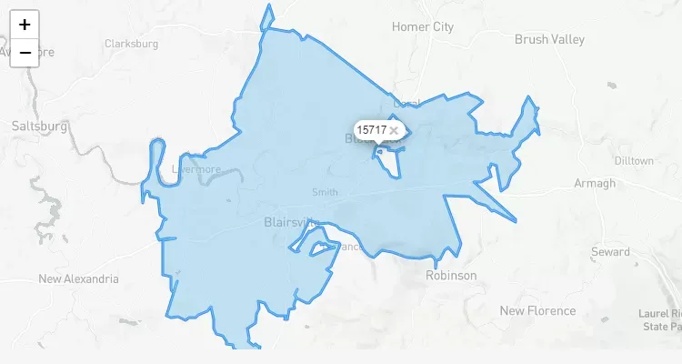 Código Postal ILLINOIS city BLAIRSVILLE - zip code Estados Unidos USA