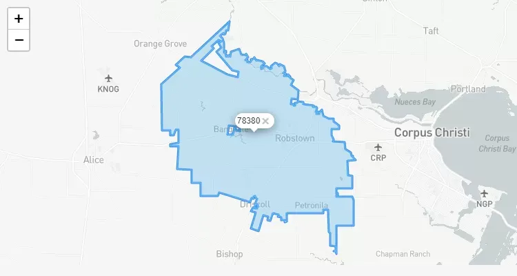 Código Postal TEXAS city BLUNTZER - zip code Estados Unidos USA