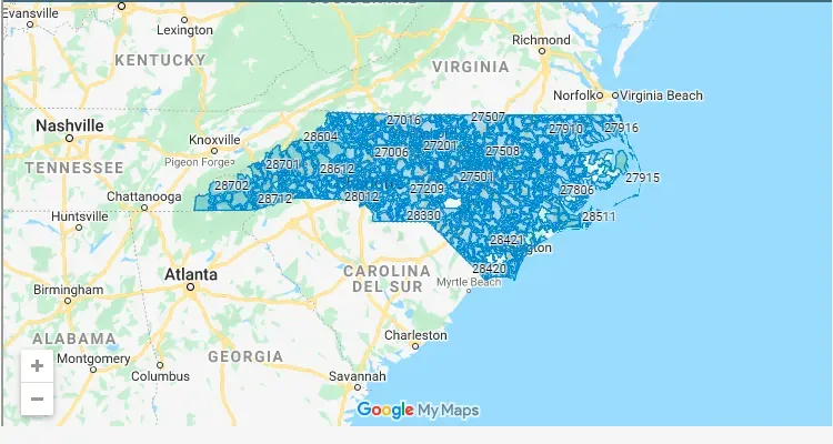 Código Postal MISSISSIPPI city CARY - zip code Estados Unidos USA