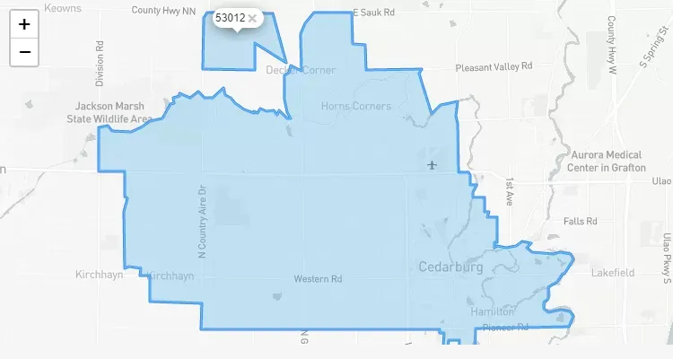 Código Postal WISCONSIN city CEDARBURG - zip code Estados Unidos USA