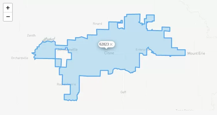 Código Postal ILLINOIS city CISNE - zip code Estados Unidos USA