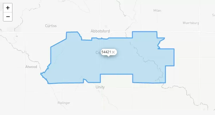Código Postal WISCONSIN city COLBY - zip code Estados Unidos USA