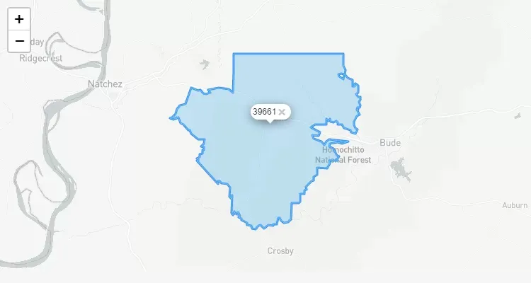 Código Postal MISSISSIPPI city CRANFIELD - zip code Estados Unidos USA