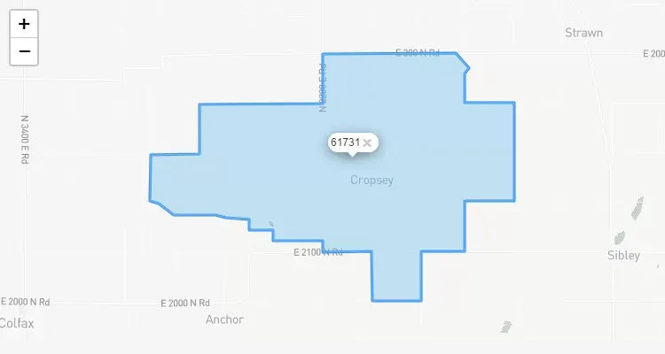 Código Postal ILLINOIS city CROPSEY - zip code Estados Unidos USA