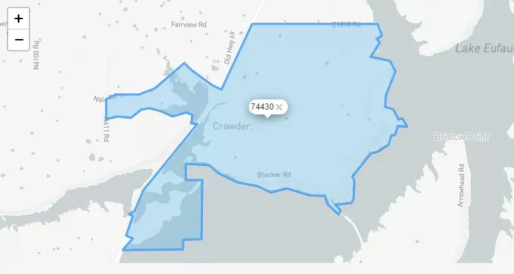 Código Postal MISSISSIPPI city CROWDER - zip code Estados Unidos USA