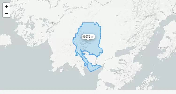 Código Postal ALASKA city DILLINGHAM - zip code Estados Unidos USA