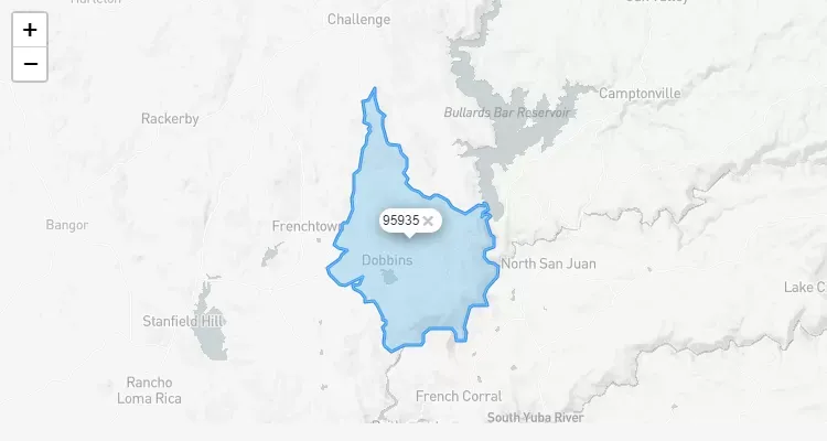 Código Postal CALIFORNIA city DOBBINS - zip code Estados Unidos USA