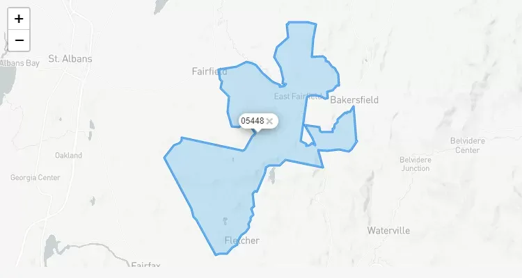 Código Postal VERMONT city E-FAIRFIELD - zip code Estados Unidos USA