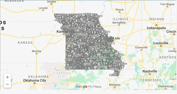 Código Postal ILLINOIS city ELLISVILLE - zip code Estados Unidos USA