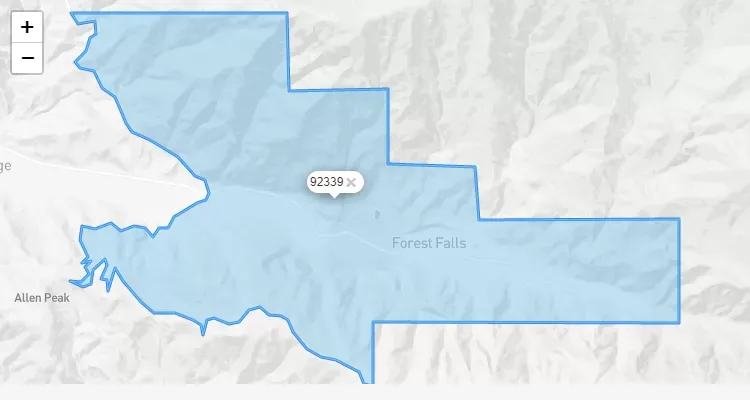 Código Postal CALIFORNIA city FALLSVALE - zip code Estados Unidos USA