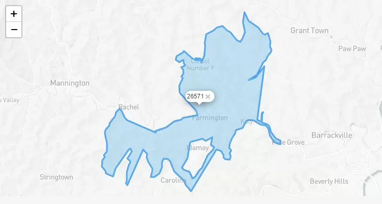 Código Postal CALIFORNIA city FARMINGTON - zip code Estados Unidos USA