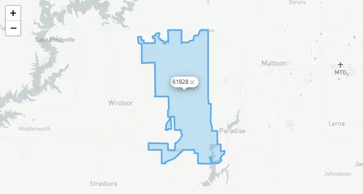 Código Postal ILLINOIS city GAYS - zip code Estados Unidos USA