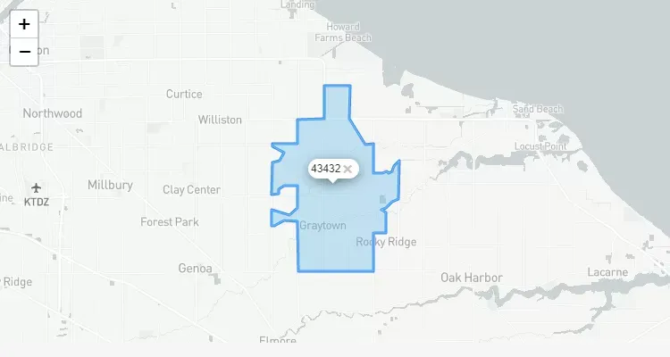 Código Postal OHIO city GRAYTOWN - zip code Estados Unidos USA