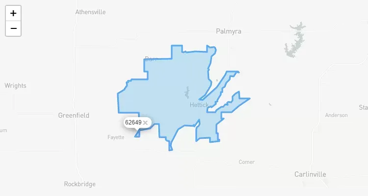 Código Postal ILLINOIS city HETTICK - zip code Estados Unidos USA