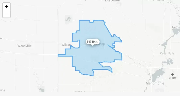 Código Postal WISCONSIN city KNAPP - zip code Estados Unidos USA