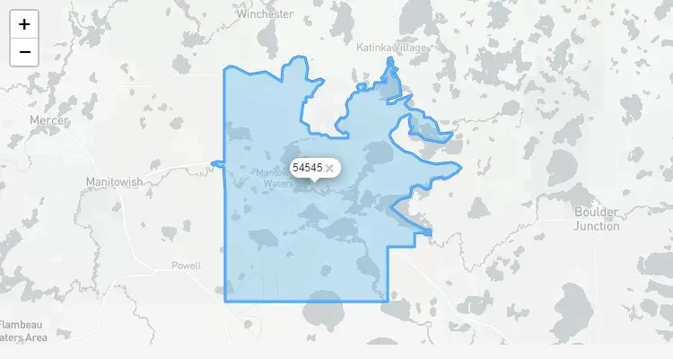 Código Postal WISCONSIN city MANITOWSH-WTR - zip code Estados Unidos USA