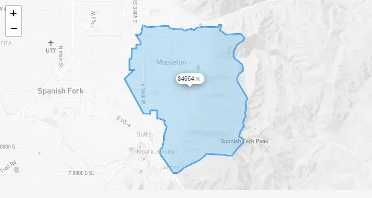 Código Postal OREGON city MAPLETON - zip code Estados Unidos USA