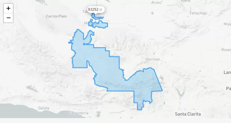 Código Postal CALIFORNIA city MARICOPA - zip code Estados Unidos USA