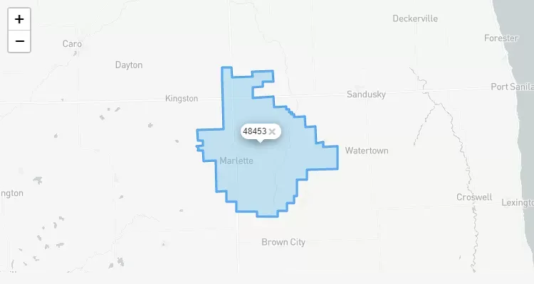 Código Postal MICHIGAN city MARLETTE - zip code Estados Unidos USA