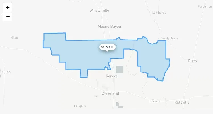 Código Postal MISSISSIPPI city MERIGOLD - zip code Estados Unidos USA