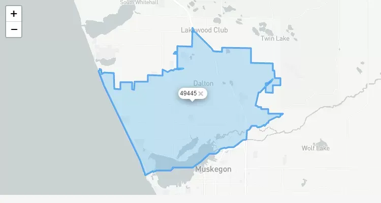 Código Postal MICHIGAN city N-MUSKEGON - zip code Estados Unidos USA