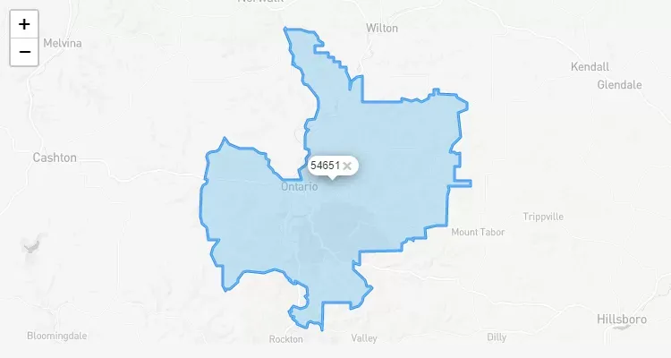 Código Postal OHIO city ONTARIO - zip code Estados Unidos USA