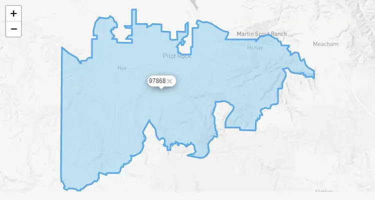 Código Postal OREGON city PILOT-ROCK - zip code Estados Unidos USA