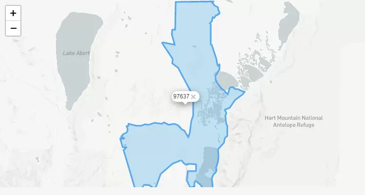 Código Postal OREGON city PLUSH - zip code Estados Unidos USA