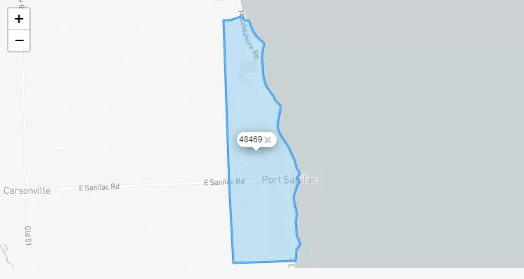 Código Postal MICHIGAN city PORT-SANILAC - zip code Estados Unidos USA