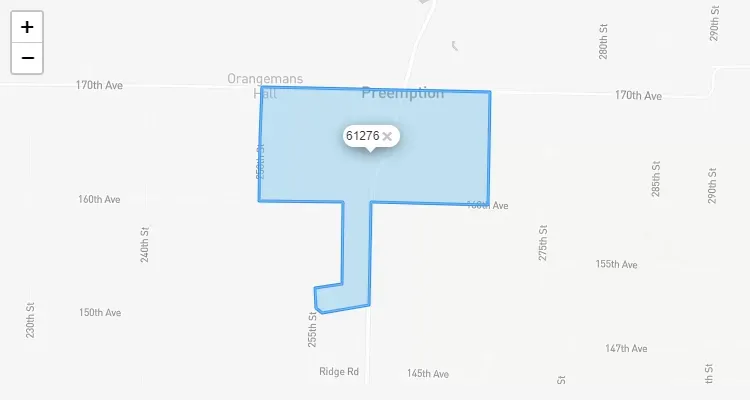 Código Postal ILLINOIS city PREEMPTION - zip code Estados Unidos USA