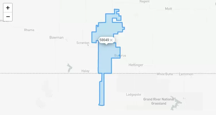 Código Postal NORTH-DAKOTA city REEDER - zip code Estados Unidos USA