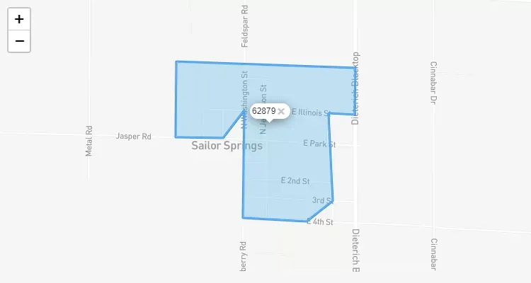 Código Postal ILLINOIS city SAILOR-SPRINGS - zip code Estados Unidos USA