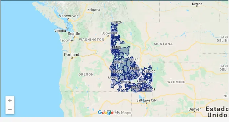 Código Postal CALIFORNIA city SODA-SPRINGS - zip code Estados Unidos USA