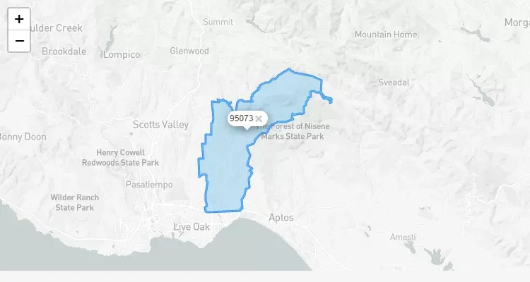 Código Postal CALIFORNIA city SOQUEL - zip code Estados Unidos USA