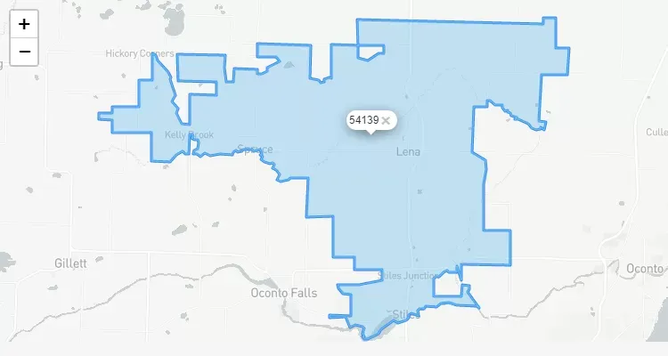 Código Postal WISCONSIN city STILES - zip code Estados Unidos USA