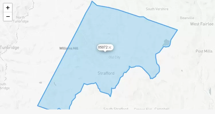 Código Postal VERMONT city STRAFFORD - zip code Estados Unidos USA