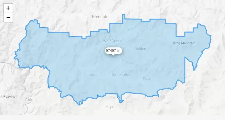 Código Postal OREGON city SUNNYVALLEY - zip code Estados Unidos USA