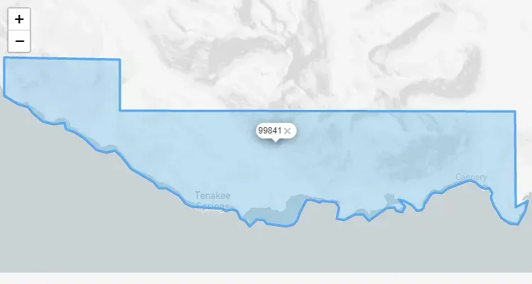 Código Postal ALASKA city TENAKEE-SPRINGS - zip code Estados Unidos USA