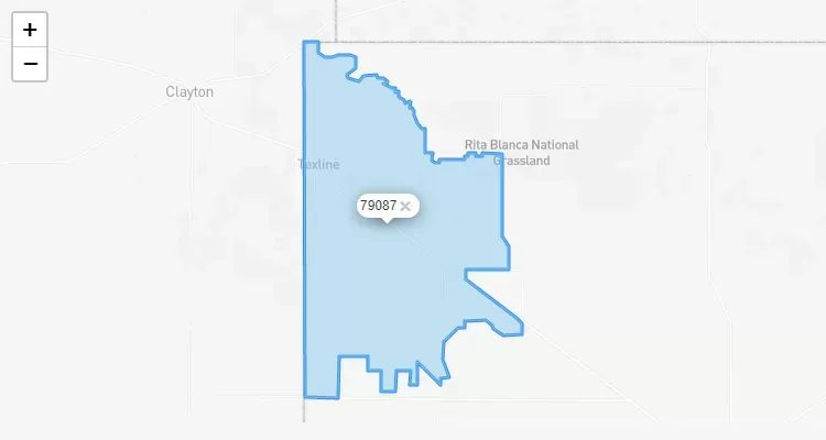 Código Postal TEXAS city TEXLINE - zip code Estados Unidos USA