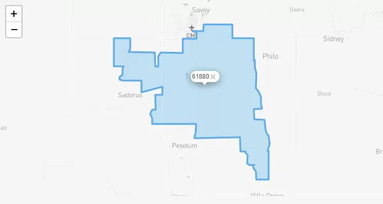 Código Postal ILLINOIS city TOLONO - zip code Estados Unidos USA