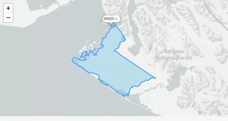 Código Postal ALASKA city YAKUTAT - zip code Estados Unidos USA